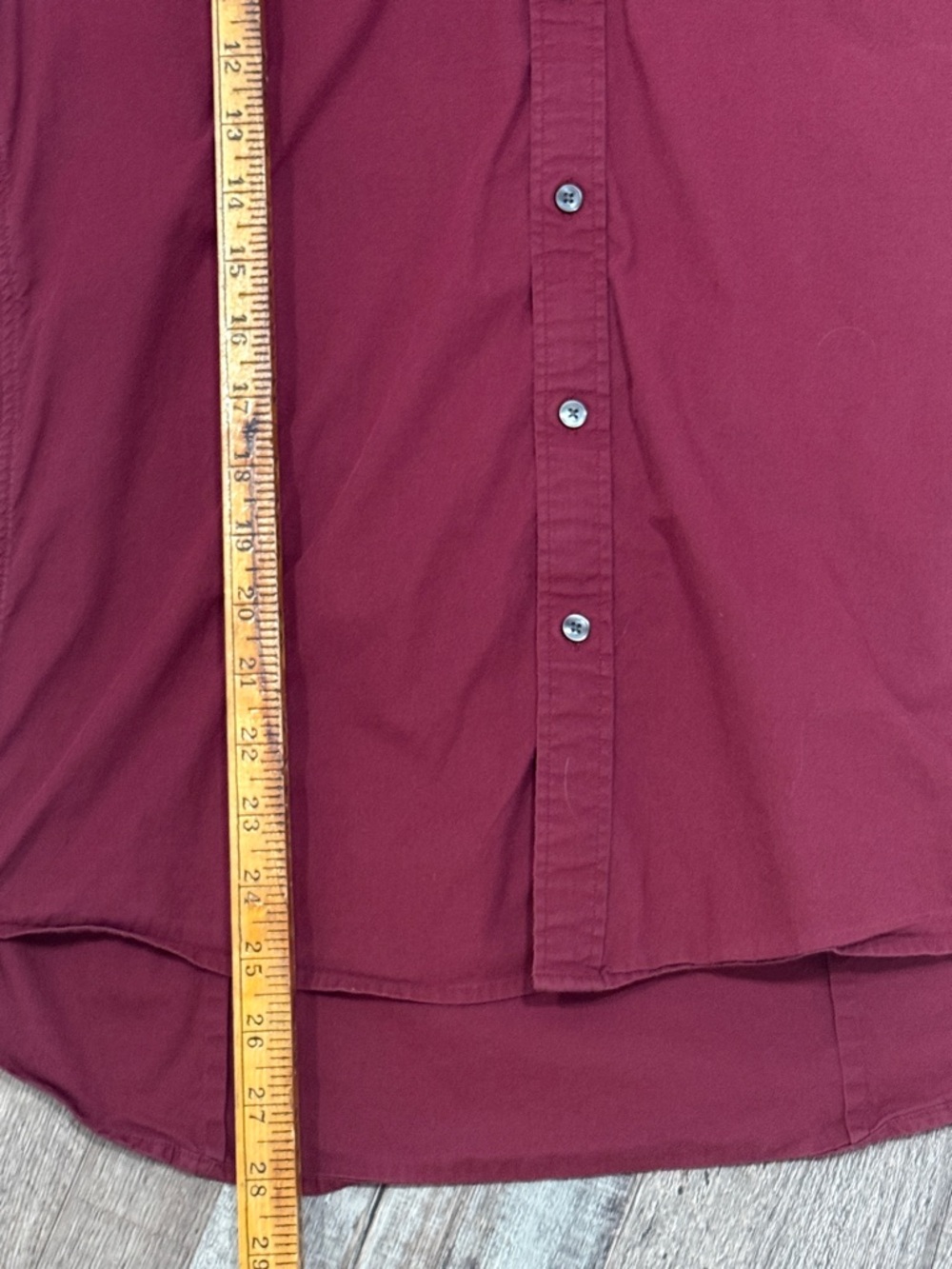 Michael Kors Men's Short Sleeve Button Down Shirt Burgundy Size M Trim Stretch - Picture 4 of 5